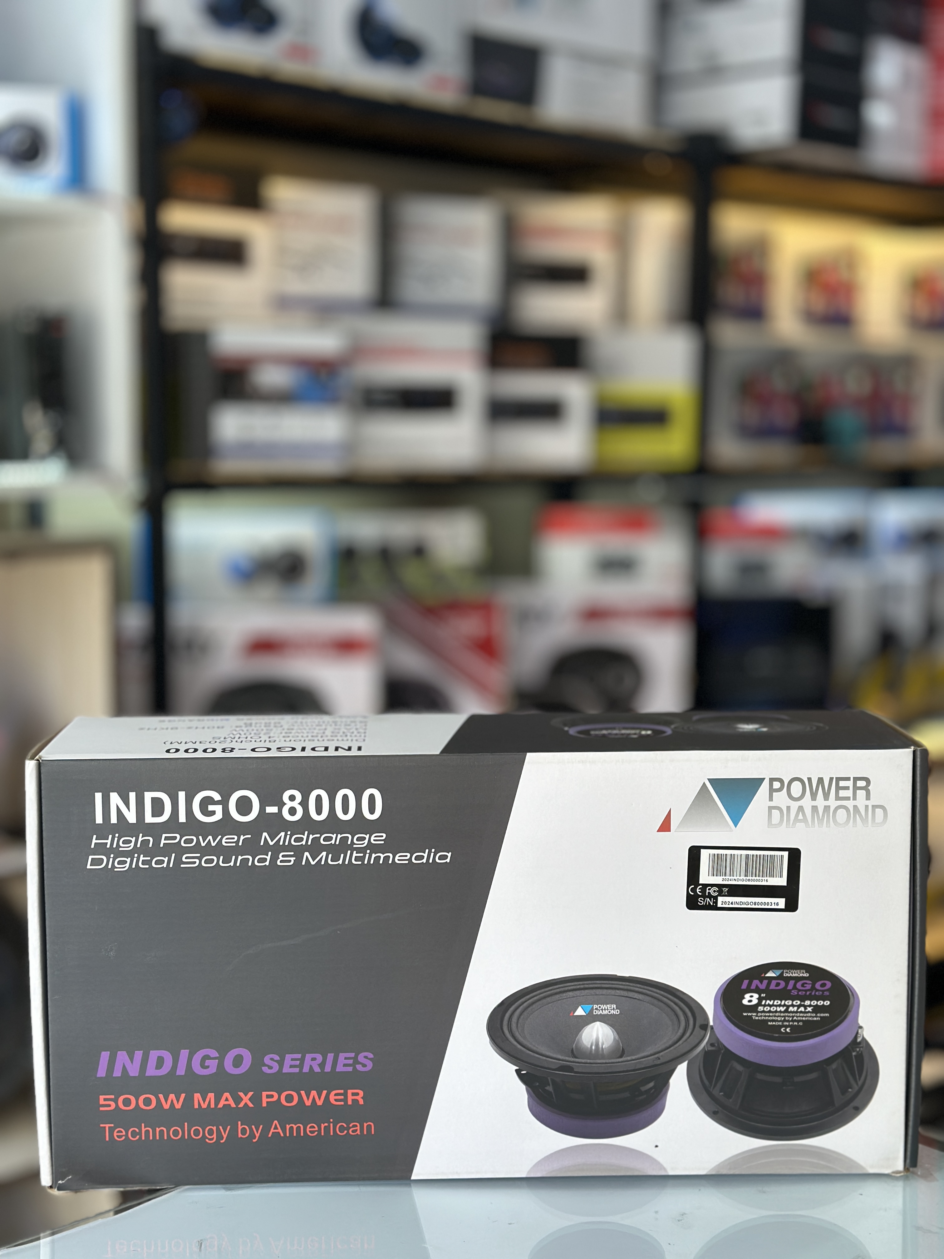 میدرنج خودرو پاور دیاموند مدل INDIGO-8000 سایز 8 اینچ بسته دو عددی